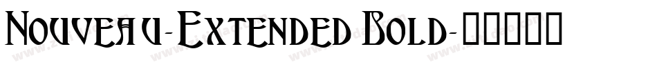 Nouveau-Extended Bold字体转换